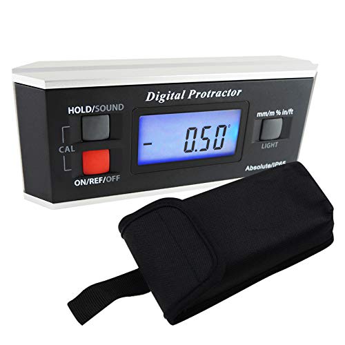 Portatile digitale goniometro Angle Finder livello inclinometro magnetico 0~360 gradi per base LCD retroilluminazione magnete incorporato della V-scanalatura in legno metallo