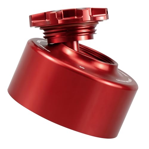 Bevinsee Power Steering Reservoir Cap Kit Compatible with BMW E46 E90 325i 328i 330i M54 N54 Engines E36 E85 Z4 E53 E83 E84, Red, Aluminum