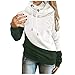 Hafidenty Camicetta sportiva da donna, per adolescenti, streetwear, sportiva, con stampa, maglione Kawaii, senza pancia, calda, oversize con cappuccio, verde militare, XXL