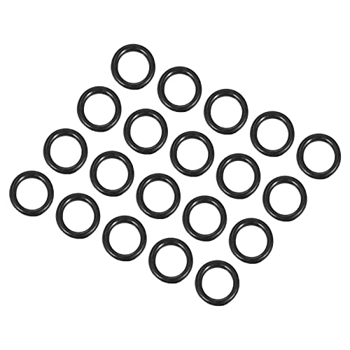 QUARKZMAN Nitrile Gomma O-Ring 6mm x 4mm x 1mm Guarnizioni di Tenuta Anelli Rubinetti Rotondo Guarnizione Rondella per Rubinetto Idraulica Riparazione Sigillatura Connessione, 20 Pezzi