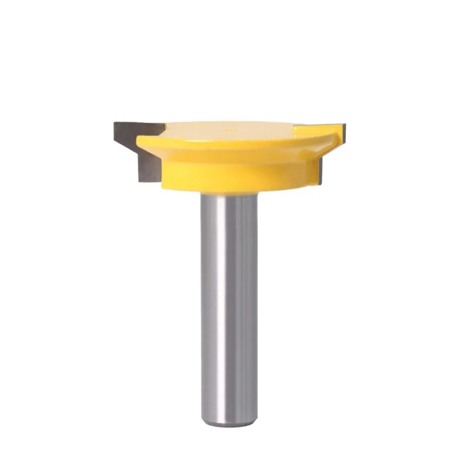 Broca enrutadora de moldura cajón recto, 8mm/12mm/12,7mm, cerradura amarilla, enchufe cuchillo, Fresa madera, herramienta carpintería for puerta, 1 ud(12X50.8mm)