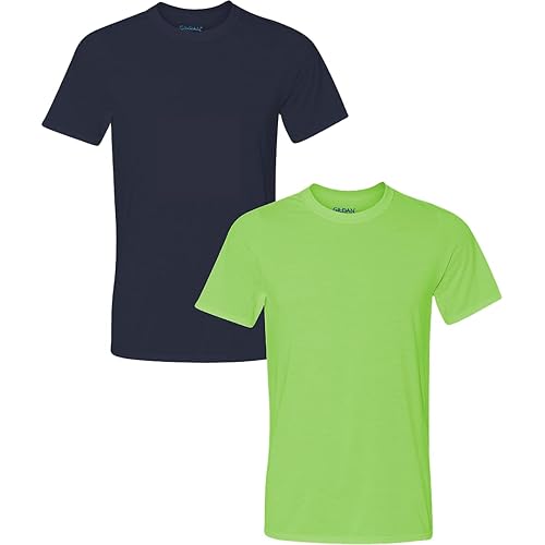 Gildan Men's Moisture Wicking Polyester Performance T-Shirt, 2-Pack