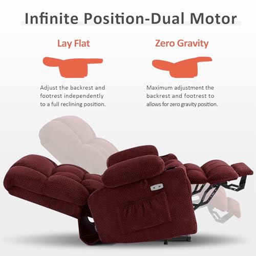 Image of MCombo Large Dual Motor Power Lift Recliner Chair for Elderly 7896