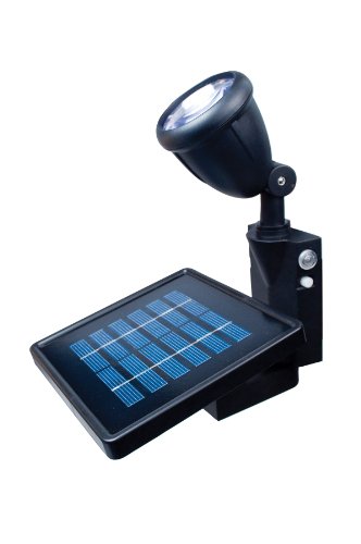 Maxsa 40334 Solar-Powered Flag Light, Outdoor Dusk to Dawn LED Illumination, Weatherproof, Fits 1