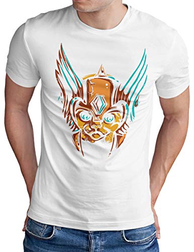 T-shirt chat original design warrior kitty OM3 haut blanc homme toutes tailles