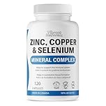 Zinc Picolinate 25mg With Copper 2.5mg and Selenium 200mcg, 120 Capsules - 3 In 1 Mineral Complex, Zinc Copper Supplement, Supports Immune System, 4 Month Supply, Vegan, Gluten Free, Made In Canada