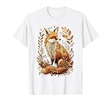 Fuchs in der Natur mit Blumen Designs