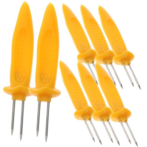 BESPORTBLE 12-pack Stainless Steel Bbq Corn Forks Rustproof Easy-clean for Outdoor Grilling Picnics