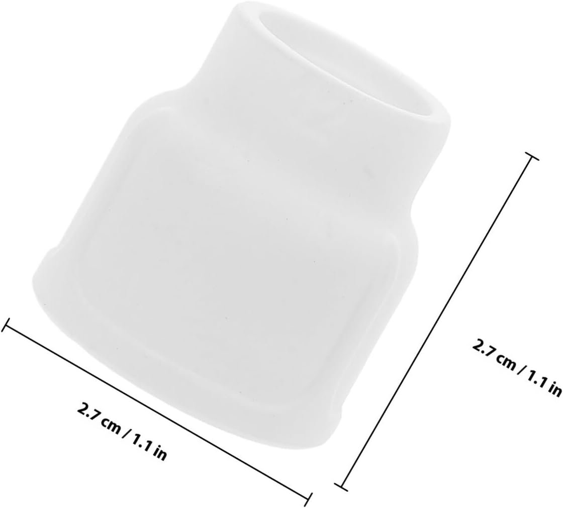 2pcs Ceramic Nozzles Replacement Cups Porcelain Torch Accessories Compatible with Argon Arc Welding Torch White Alumina Set #12