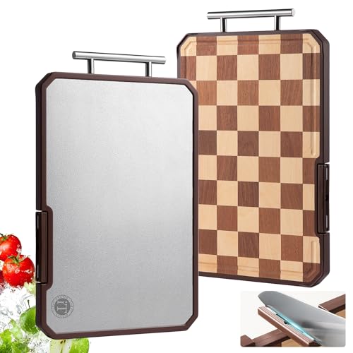Titanium Cutting Board with Knife Sharpener, Pure...