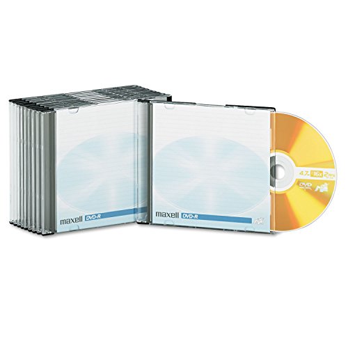 Maxell Dvd-R Discs 4.7Gb 16X W/Jewel Cases Gold 10/Pack Max638004 #TOP1