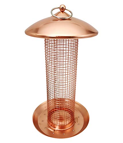 Dehner Natura Premium Wildvogel Futtersäule Chloe, Futterstation für Wildvögel, Futterstelle wetterfest / hängend, Ø 16 cm, Höhe 30 cm, Metall, kupfer Dehner Natura Premium Wildvogel Futtersäule Chloe, Futterstation für Wildvögel, Futterstelle wetterfest / hängend, Ø 16 cm, Höhe 30 cm, Metall, kupfer