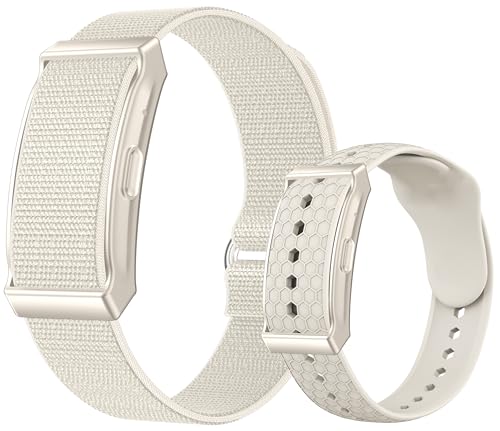 Smart Health Wristband Fitness Tracker Heart Rate Monitor Smart Bracelet Sleep Tracker Step Counter Pedometer Multi Sport Modes Waterproof Wearable Activity Tracker, Silicone & Nylon Strap