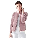 YLXD Chaqueta Plumas Mujer Plumiferos Ligeros Abrigo Plumas Ultralight Plumon Chaqueta Plumifero Corto Fino Abrigos Señora Chaquetas Invierno Cazadoras Chaquetones A,S