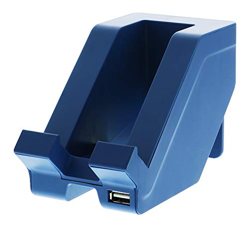 Bostitch Office Konnect USB Charging Phone Stand, Vertical or Horizontal Docking, Blue (KT-PHONE-BLUE)