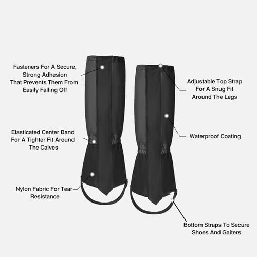 Polainas de nieve impermeables que evitan pantalones mojados en senderismo 3