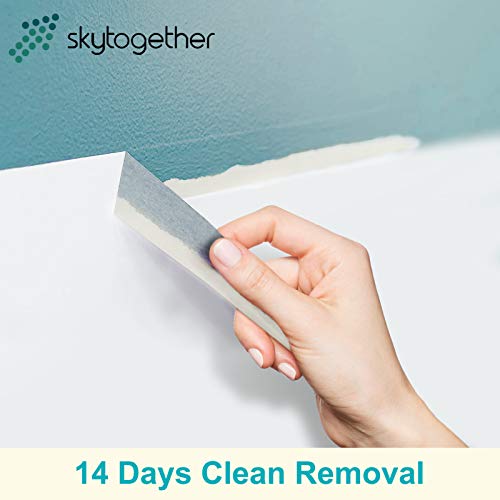 Skytogether Masking Tape Bulk, General Purpose Masking Tape For Basic Painting, Beige White, 0.94 Inch X 55 Yards, 9 Rolls #TOP5