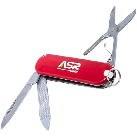 ASR Outdoor Mini EDC Small Pocket Knife Multi Tool - LOGO (Red) Cover