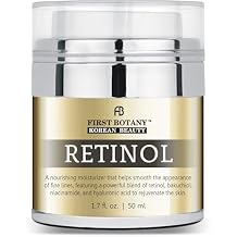 First Botany Korean Retinol Moisturizer Face Cream - Hydrating Anti-Aging Facial & Neck Cream with Bakuchiol, Niacinamide & Hyaluronic Acid - Made in Korea, Cruelty-Free 1.7 Fl Oz