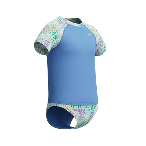 Image of Speedo Girl's Uv Swim Shirt Short Sleeve Rashguard Set