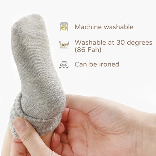 JAKIDAR Organic Cotton Baby Socks Seamless Washable Infant Toddler Kids Sock, 6 Months to 5 Years (Pack of 3)4