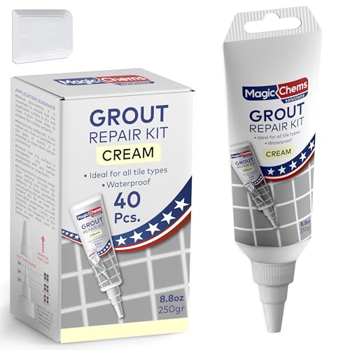 Tile Grout Repair, Cream 8.8 oz/250gr. Fast Drying Grout Repair
