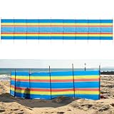 garden mile 10 Vara RESISTENTE MULTICOLOR Jardín Cortavientos PLAYA SOMBRA sol Vacaciones Caravanas & Camping Refugio Rompeviento Alta 5ft Privacidad pantallas (10 Viento Break 610cm x 120cm)