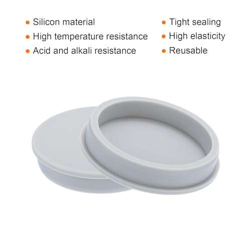 Image of MECCANIXITY High Temp Silicone Plug Mount Dia 88.6mm /3.49 Inch T Shaped Rubber Stopper Hole Plugs for Powder Coating Plating Waterproof Sealing Plugs Grey Pack of 1(OD 95mm /3.74 Inch)