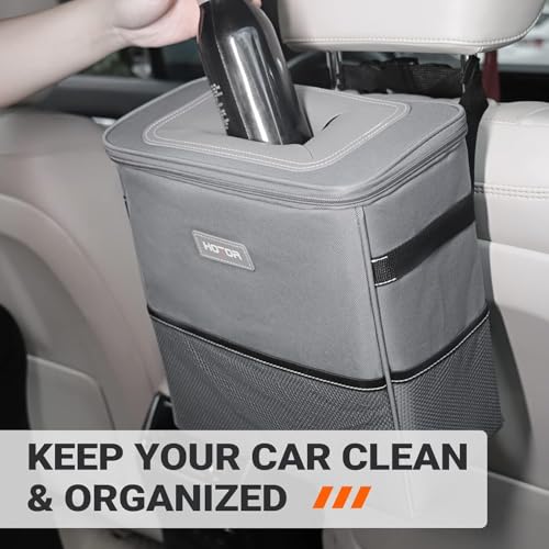 Image of HOTOR Car Trash Can, Leakproof Car Organizer, 2-Gallon, Gray