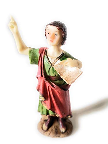 Estatua San Pancracio pintada a mano 5.5 pulgadas
