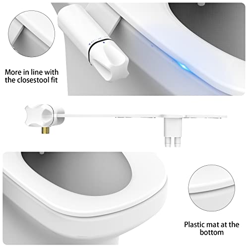Fxtnkyy Ultra-Slim Bidet Attachment For Toilet, Adjustable Water Pressure, Dual Nozzle (Feminine/Posterior Wash) Bidet Toilet, Toilet Seat Attachment With Self Cleaning,Travel Bidet Included #TOP4