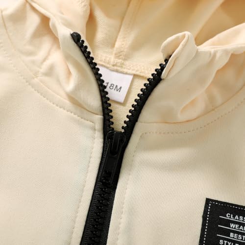 Image of YOUNGER STAR Toddler Baby Boy Girl Clothes Fall Winter Outfits Long Sleeve Hoodie Sweatshirt Sweat Pants Cotton Sweatsuits