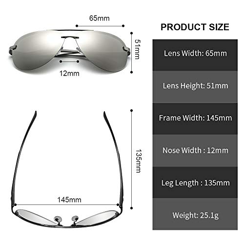 Aviator Sunglasses for Men Women Polarized Mirrored driving4