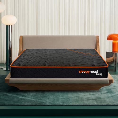 Image of Sleepyhead Boing Designed by Duroflex - 3 Zone Pocket Spring Mattress with HR Foam| Zero Partner Disturbance & Spinal Support| Medium Plush Comfort| 8 inch King Bed Mattress| 10 Years Warranty (72x72x8)