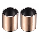 sourcing map 2Stk Gleitlager 30mm Bohrung 34mm 45mm Länge Eingewickelt Ölfrei Buchsen