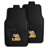 FANMATS 8747 LSU Tigers 2-Piece Heavy Duty Vinyl Car Mat Set, Front Row Floor Mats, All Weather Protection, Universal Fit, Deep Resevoir Design