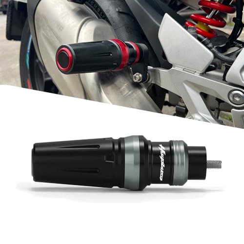 Super Vici Motorcycle Exhaust Guard/Protector for 2022-2025 Hayabusa Gen 3 | Also Fits Gen 1 & Gen 2 (1999-2021) | GSX1300R HAYABUSA Exhaust Slider Muffler Protector BK-GY