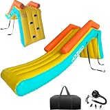 HPZIGD Inflatable Pontoon Slide, Quick Setup Portable Water Slide for Boat Dock, Lake Pool, Summer Party