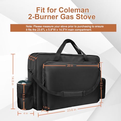 i frmmy Premium Camp Stove Carry Case with 0.4 inch Thicken Pearl Foam, Excellent Protection for Coleman 2-Burner Gas Stove
