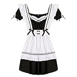 【Stil】Damen Anime Cosplay Französische Schürze Mad Lolita Kostüm Dieser Stil ist klassisch japanisch schwarz weiß rosa Katze Junge Süßigkeiten Mädchen Cosplay Dienstmädchen