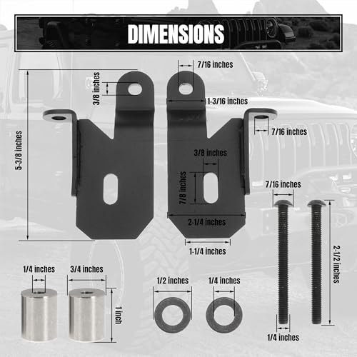A-Pillar Mount Replaces 7318 Light Mounting Bracket Fits for Jeep Wrangler JL 2018-2019 by unrulysoul - Image 2