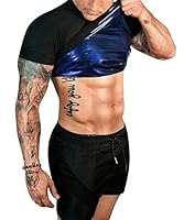Sauna-Shirt für Herren, Schweißanzug, Kompressions-T-Shirt, Gewichtsverlust, Body Shaper Shirts für Workout Sport, solide, schwarz, XXX-Large