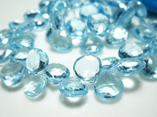 Pierres fines bleu azur en forme de cœur facetté LKBEADS pour création de bijoux DIY