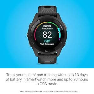 Garmin Forerunner 265 Running Smartwatch, Colorful AMOLED Display, Training Metrics and Recovery Insights, Black and Powder Gray (Renewed) — photo 4 of 6