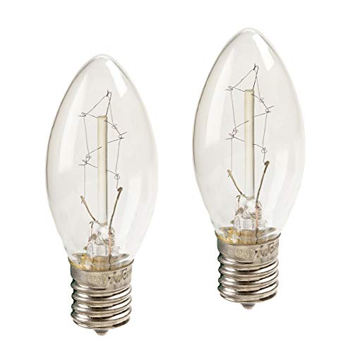 Cleveland Vintage Lighting Clv118 7W C9 Base E17 Edison Bulb (2 Piece), Clear #TOP21