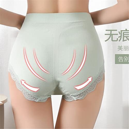 Xwwdp 6 Pack Oversized Cotton Panties Ladies High Waist Jacquard Briefs Breathable Ladies Panties (Color : A, Size : Xxxxxxl) #TOP3