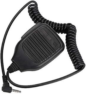 Handheld Speaker Mic,3.5mm Walkie Talkie Shoulder Speaker Microphone with PU wire for Baofeng/Yaesu,Two-Way Radio Mic Speaker For Police,Security Personnel,Driving, Hiking,Patrol Duty