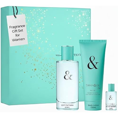 Tiffany & Co. Love Perfume Gift Set for Women 3oz EDP Spray, 0.17oz EDP Spray, 3.3oz Body Lotion