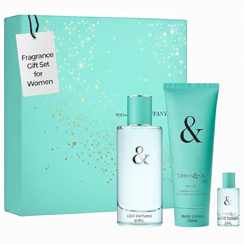 Tiffany & Co. Love Perfume Gift Set for Women 3oz EDP Spray, 0.17oz EDP Spray, 3.3oz Body Lotion