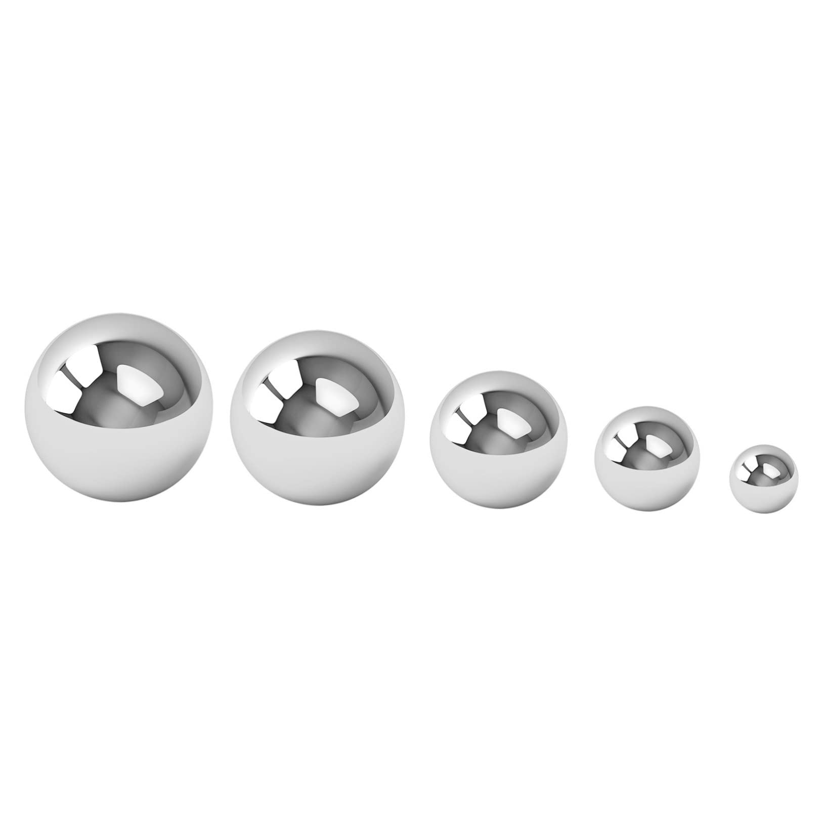 5pezzi Sfera Galleggiante Acciaio Inossidabile Lucido Di Sfere Decorative Per Giardino e Laghetto Globo Riflettente Per Interni Ed Esterni Varie